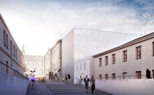 Koncepcja adaptacji budynków - Teatr Lalki i Aktora "Kubuś" w Kielcach. Wizualizacja Wzgórza Zamkowego